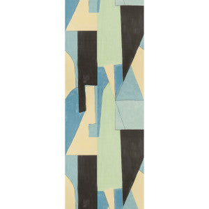 District Paper Cobalt by Lee Jofa Modern Designer Wallcovering