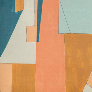 District Paper Apricot by Lee Jofa Modern Designer Wallcovering