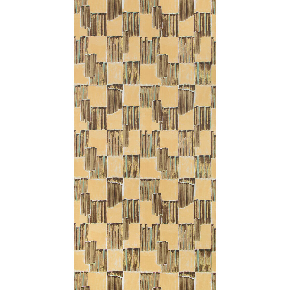 Lyre Paper Bronzed by Groundworks Designer Wallcovering KELLY WEARSTLER WALLPAPERS V CELLULOSE - 60%;POLYESTER - 24%;MINERAL FILLERS - 12%;BINDER - 4% Italy Horizontal: 26.77 and Vertical: 17.56 26.77 - Swanky Fabrics -