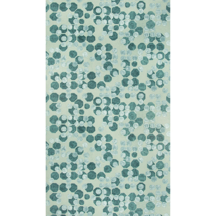 Hex Paper Lagoon by Groundworks Designer Wallcovering KELLY WEARSTLER WALLPAPERS V LINEN - 80%;ACRYLIC - 20% Italy Horizontal: 34.25 and Vertical: 24.68 34.25 - Swanky Fabrics -