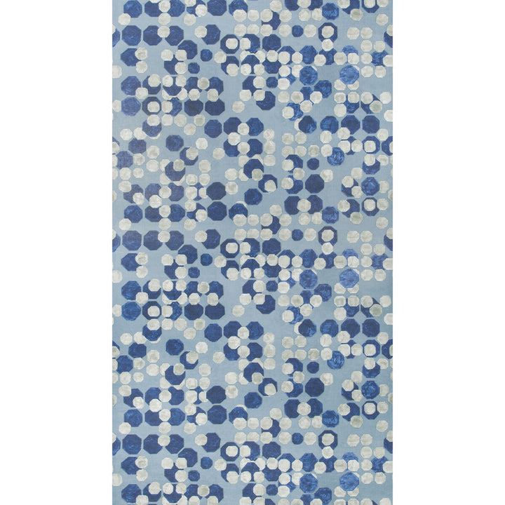 Hex Paper Marine by Groundworks Designer Wallcovering KELLY WEARSTLER WALLPAPERS V LINEN - 80%;ACRYLIC - 20% Italy Horizontal: 34.25 and Vertical: 24.68 34.25 - Swanky Fabrics -