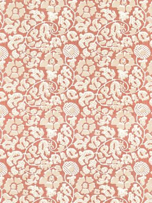 Maiden Floral Terracotta GW166290001 by Grey Watkins Designer Fabric FOLKLORE 60% LINEN 30% COTTON 10% NYLON THAILAND MEDIUM DUTY Horizontal: 10.75" and Vertical: 13" 53 - Swanky Fabrics -