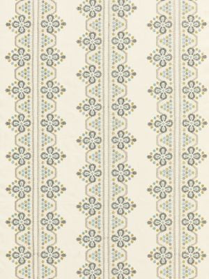 Imogen Embroidery Earl Grey GW272460001 by Grey Watkins Designer Fabric FOLKLORE 72% COTTON 28% VISCOSE INDIA LIGHT DUTY Horizontal: 3.875" and Vertical: 16.75" 53.5 - Swanky Fabrics -