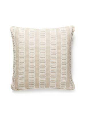 Lark Stripe Pillow 22 X 22 - Sand Dollar GWLLARKSPIL0001 by Scalamandre Designer Pillows 100% COTTON U.S.A. Horizontal: and Vertical: 0 - Swanky Fabrics -
