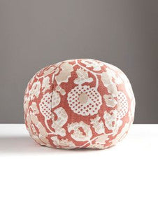 Maiden Floral Pillow 12 Dia - Terracotta GWSMAIDFPIL0001 by Scalamandre Designer Pillows