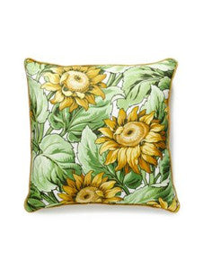 Sunflower Print Pillow 22 X 22 - Harvest GWSUNFLPILL0001 by Scalamandre Designer Pillows