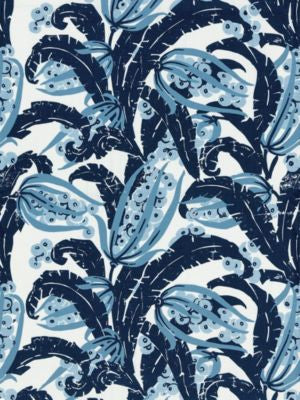 Tropique Marine GW166090002 by Grey Watkins Designer Fabric BREEZE 100% LINEN SWITZERLAND MEDIUM DUTY Horizontal: 21" and Vertical: 26" 52 - Swanky Fabrics -