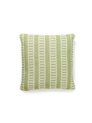 Lark Stripe Pillow 18 X 18 - Grass GWLARKSPILL0002 by Scalamandre Designer Pillows 100% COTTON U.S.A. Horizontal: and Vertical: 0 - Swanky Fabrics -