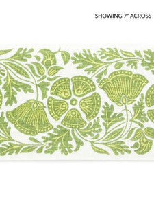 Gretel Printed Tape Leaves Of Grass GWT33300002 by Grey Watkins Designer Trim