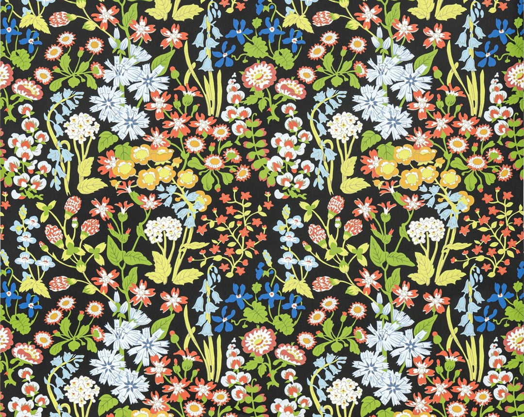 Nymph Floral Wallcovering Black Multi GWWP885860002 by Grey Watkins Designer Wallpaper