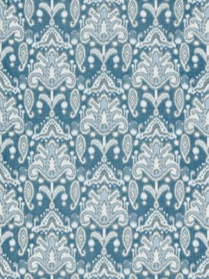 Kandira Ikat Marine GW272100004 by Grey Watkins Designer Fabric BREEZE 60% LINEN 40% COTTON INDIA MEDIUM DUTY Horizontal: 12.5" and Vertical: 14" 54 - Swanky Fabrics -