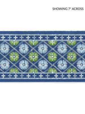 Hansel Embroidered Tape Blackberry Fields GWT33290004 by Grey Watkins Designer Trim FOLKLORE 70% COTTON 30% POLYESTER INDIA MEDIUM DUTY Horizontal: 1.5" and Vertical: 4 - Swanky Fabrics -