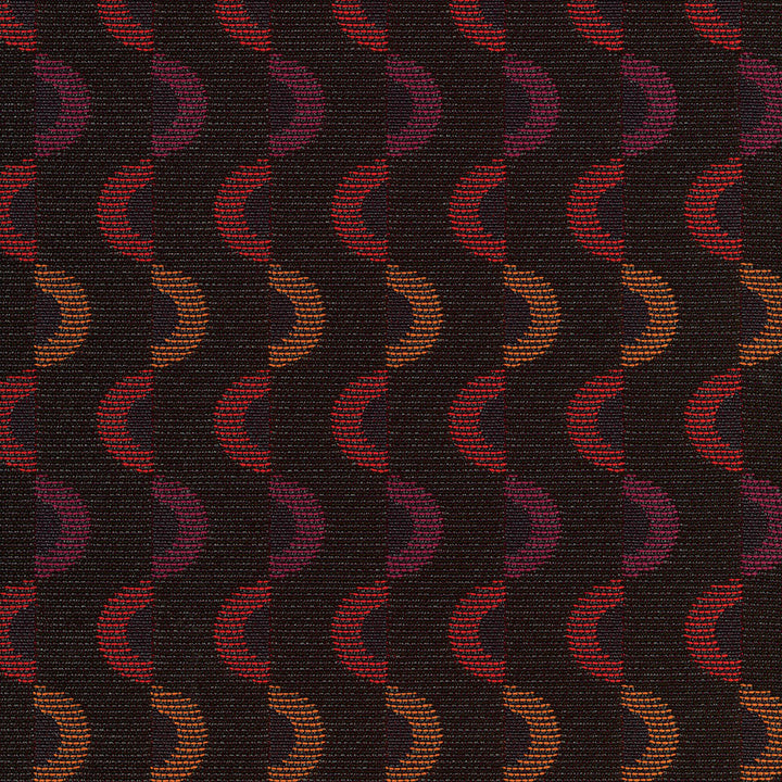 Gyre 451 Flame by Seaqual Designer Fabric Gyre 78% Polyester,22% Seaqual Polyester 102,000 Double Rubs (Wyzenbeek) </p><p>Repeat: Horizontal: 1.875 in. (4.763 cm) across the roll and Vertical: 6.675 in. (16.955 cm) up the roll 55 in. (140 cm) - Swanky Fabrics -