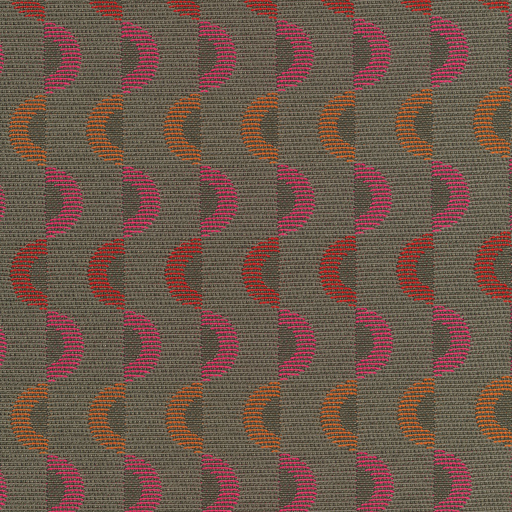 Gyre 614 Rosewood by Seaqual Designer Fabric Gyre 78% Polyester,22% Seaqual Polyester 102,000 Double Rubs (Wyzenbeek) </p><p>Repeat: Horizontal: 1.875 in. (4.763 cm) across the roll and Vertical: 6.675 in. (16.955 cm) up the roll 55 in. (140 cm) - Swanky Fabrics -
