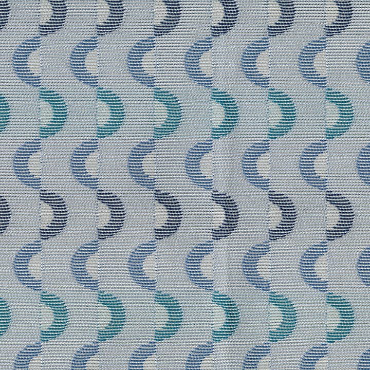 Gyre 724 Aquarium by Seaqual Designer Fabric Gyre 78% Polyester,22% Seaqual Polyester 102,000 Double Rubs (Wyzenbeek) </p><p>Repeat: Horizontal: 1.875 in. (4.763 cm) across the roll and Vertical: 6.675 in. (16.955 cm) up the roll 55 in. (140 cm) - Swanky Fabrics -