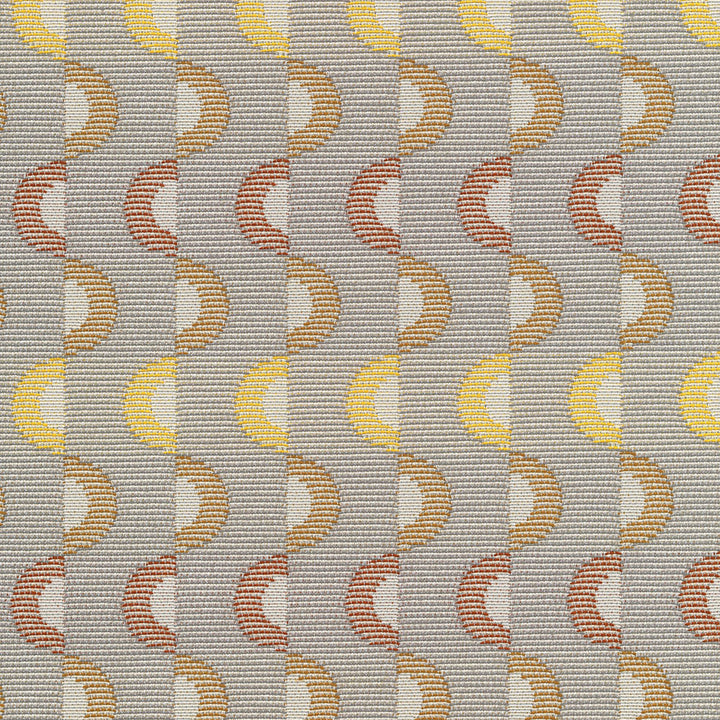 Gyre 945 Sunrise by Seaqual Designer Fabric Gyre 78% Polyester,22% Seaqual Polyester 102,000 Double Rubs (Wyzenbeek) </p><p>Repeat: Horizontal: 1.875 in. (4.763 cm) across the roll and Vertical: 6.675 in. (16.955 cm) up the roll 55 in. (140 cm) - Swanky Fabrics -