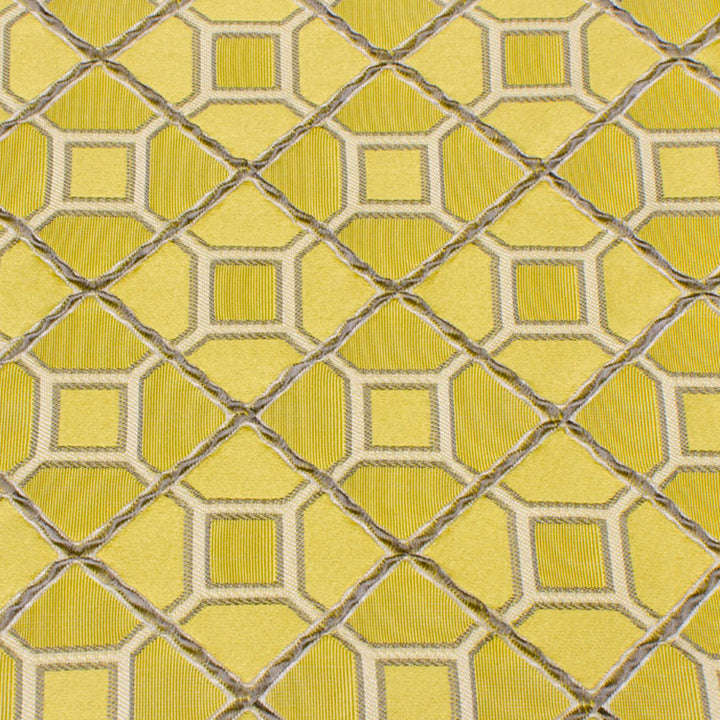 Garnet B Citron by Europatex Designer Fabric Garnet 100% Polyester V: 2.37" H: 2.43" 55.00 inches - Swanky Fabrics -