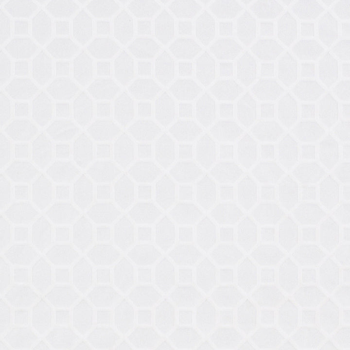 Gramercy Square White by Europatex Designer Fabric Gramercy & Parade 60% Cotton, 40% Polyester 2.5" H, 2.5" V 54.00 inches - Swanky Fabrics -