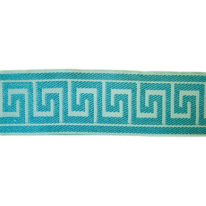 Greek Key Ice Blue by Europatex Designer Fabric