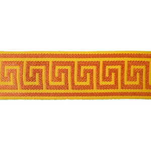 Greek Key Mandarin by Europatex Designer Fabric