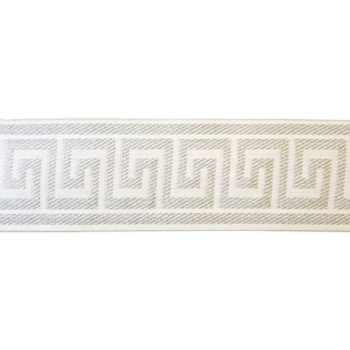 Greek Key White by Europatex Designer Fabric Tapes Decor 100% Polyester 1.40 inches - Swanky Fabrics -