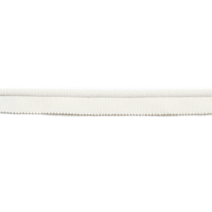 Hellenic Key Grosgrain Lip Cord White by Europatex Designer Fabric Hellenic 45% Rayon, 31% Cotton, 23% Fibranne, 1% Polyester 0.25 inches - Swanky Fabrics -