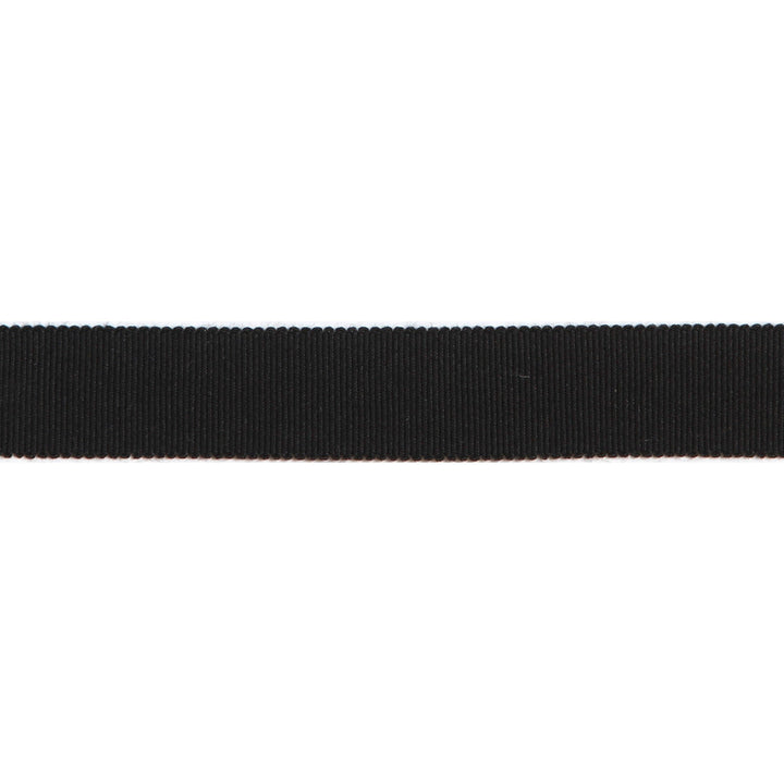 Versailles 7/8" Grosgrain Ribbon Tape Black by Europatex Designer Fabric Versailles 100% Rayon 0.88 inches - Swanky Fabrics -