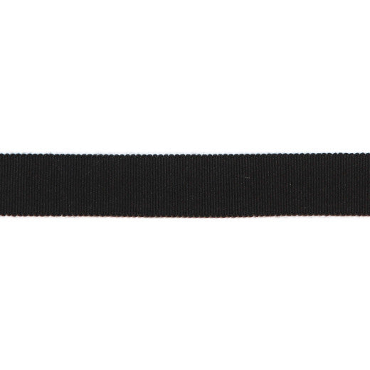 Versailles 7/8" Grosgrain Ribbon - Black by Europatex Designer Fabric Versailles 100% Rayon China See Sample Horizontal: N/A and Vertical: N/A 0.88 inches  - Swanky Fabrics -