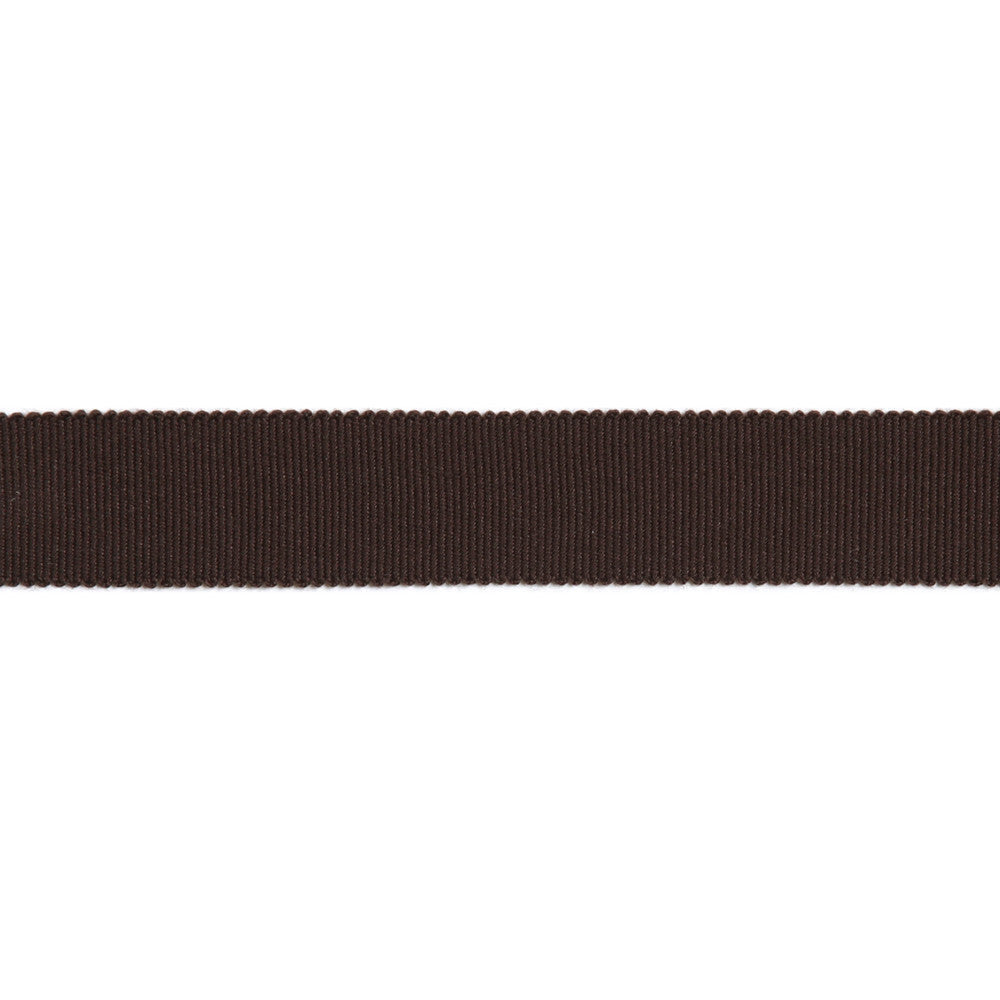 Versailles 7/8" Grosgrain Ribbon Tape Chocolate by Europatex Designer Fabric Versailles 100% Rayon 0.88 inches - Swanky Fabrics -