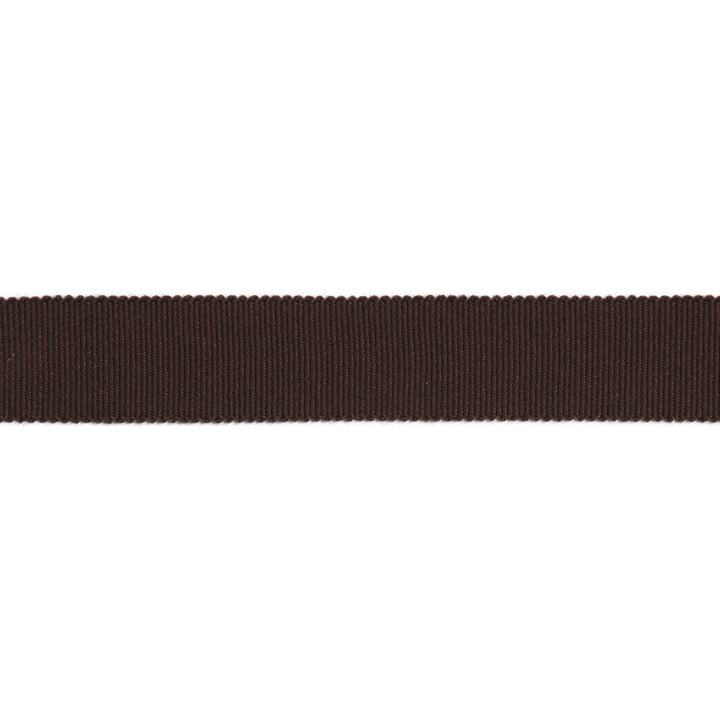 Versailles 7/8" Grosgrain Ribbon Tape Chocolate by Europatex Designer Fabric Versailles 100% Rayon 0.88 inches - Swanky Fabrics -