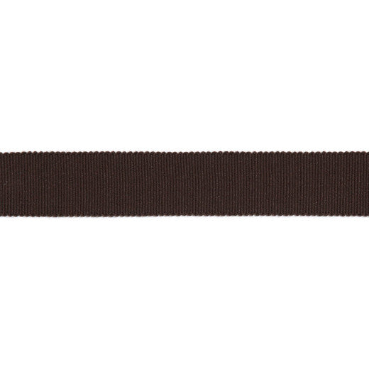 Versailles 7/8" Grosgrain Ribbon - Chocolate by Europatex Designer Fabric Versailles 100% Rayon China See Sample Horizontal: N/A and Vertical: N/A 0.88 inches  - Swanky Fabrics -