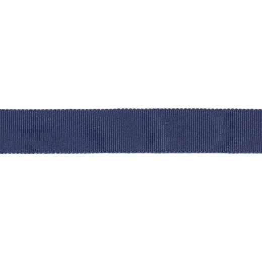 Versailles 7/8" Grosgrain Ribbon - Navy by Europatex Designer Fabric Versailles 100% Rayon China See Sample Horizontal: N/A and Vertical: N/A 0.88 inches  - Swanky Fabrics -