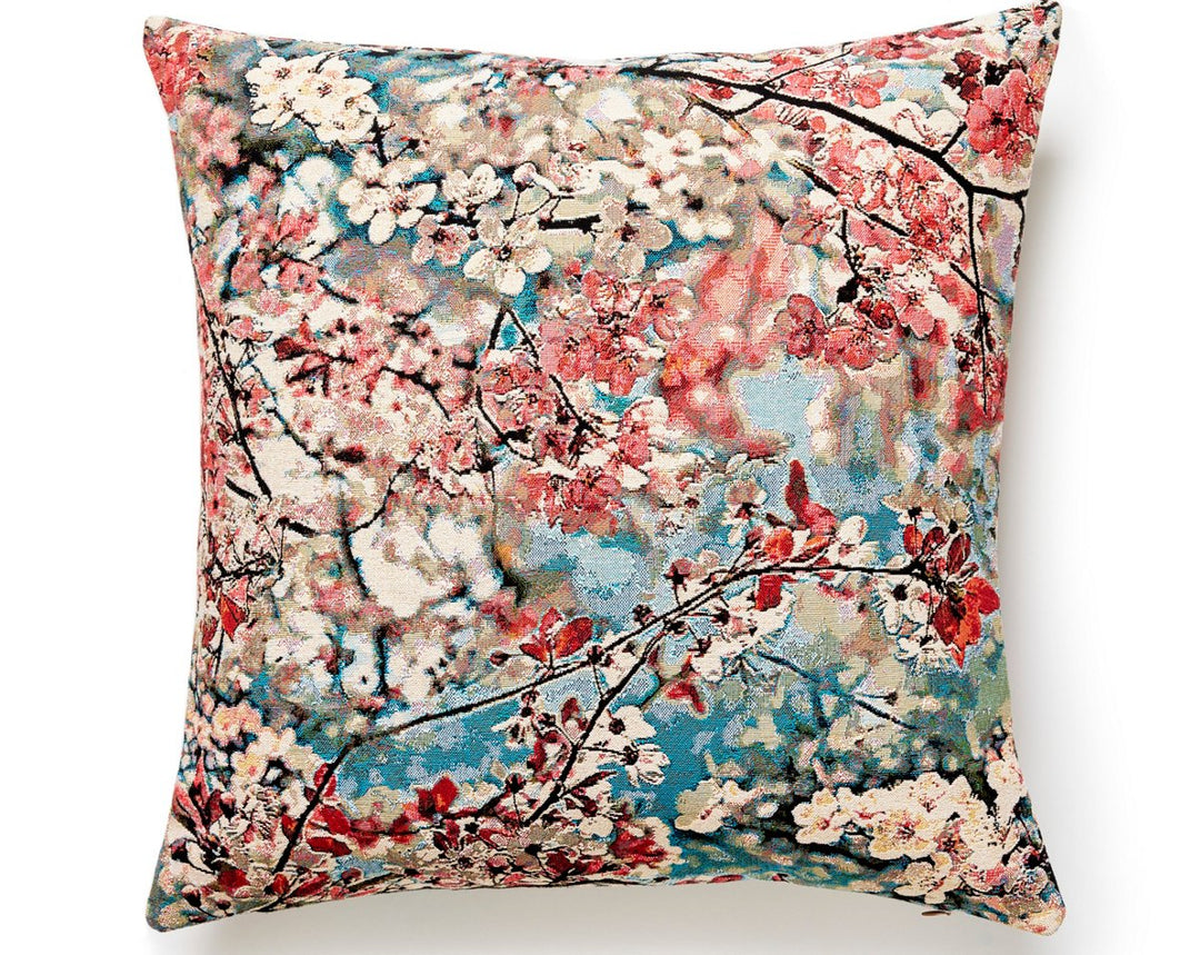 Sakura Tapestry Pillow 22 X 22 - Guimauve H0SAKUPILL0003 by Scalamandre Designer Pillow