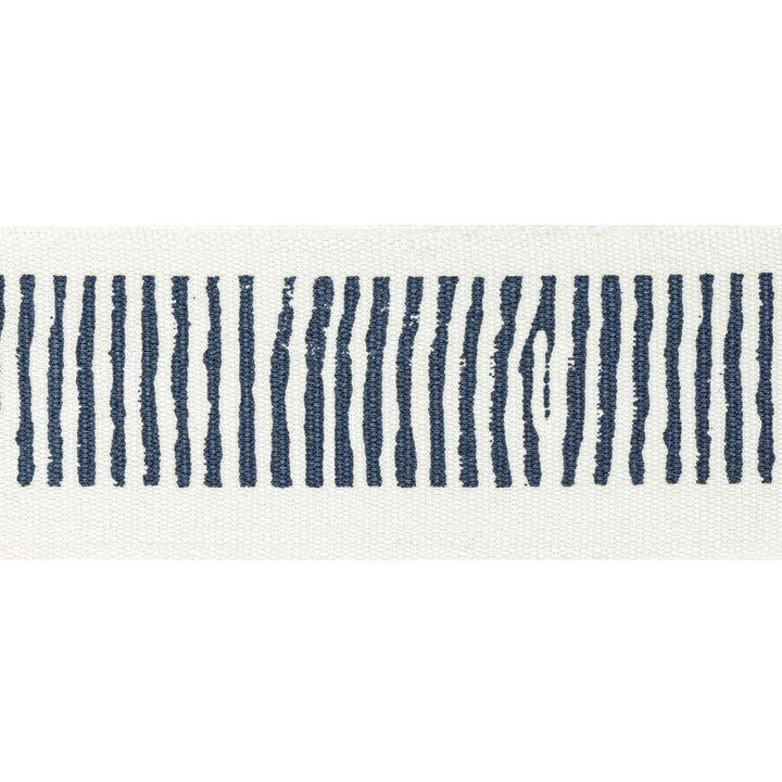 Halifax Tape 3 Navy by Stout Trim Stout Trim Halifax Tape 3 NavyTrim NATURAL BEAUTY TRIM 100%COT INDIA </p><p>Repeat: H: 2.500, V: 5.000 2.5 in - Fabric Carolina -