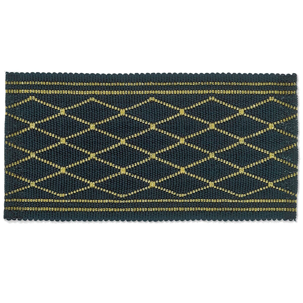 Hampton 5 Regency by Stout Designer Trim New World Tapes & Borders 43% Polyester 37% Acrylic 12% Metallic 8% Spun Viscose CHINA Horizontal: 0.875 and Vertical: 0 2 in - Swanky Fabrics -