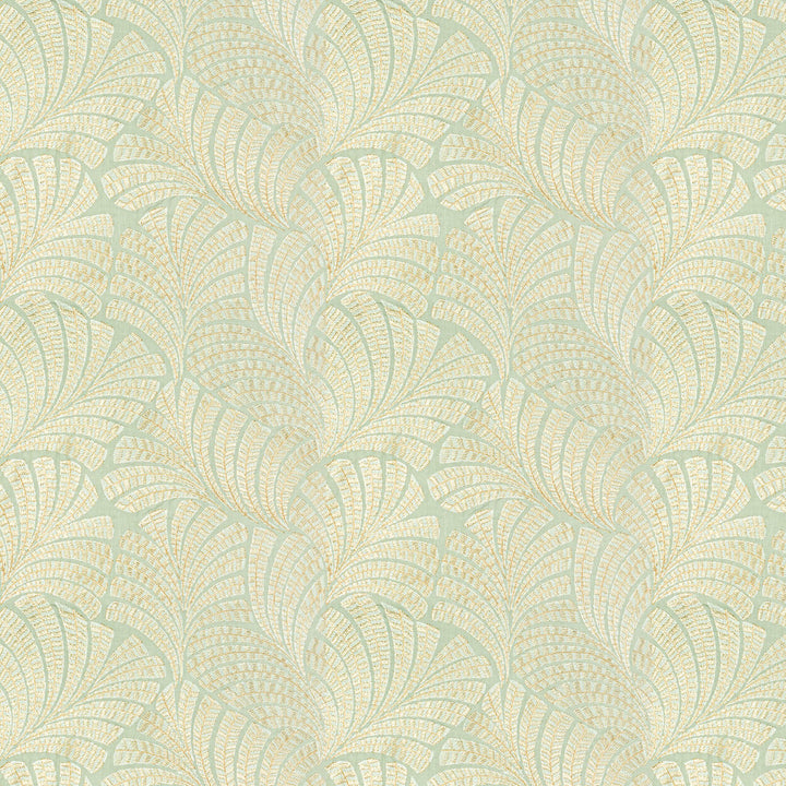 Hedges 1 Seafoam by Stout Designer Fabric COMFORTABLE LIVING ALOE/FERN 40%COT 60%LIN %BEMB INDIA Horizontal: 17 and Vertical: 15.75 51 in - Swanky Fabrics -
