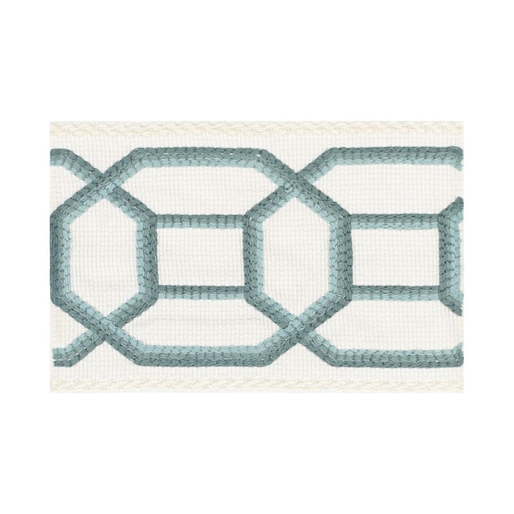 Helmsdale Tape 2 Turquoise by Stout Trim Stout Trim Helmsdale Tape 2 TurquoiseTrim ALLURE TRIM 55%SVI 45%COT TURKEY </p><p>Repeat: H: 1.875, V: 0.000 2.75 in - Fabric Carolina -