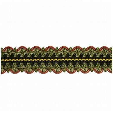 Hemingway 53 Licorice by Stout Designer Trim ART OF DESIGN BRAIDS/GIMP/BORDER 70%SVI 17%COT 13%NYL CHINA </p><p>Repeat: 0 1.37 in - Swanky Fabrics -