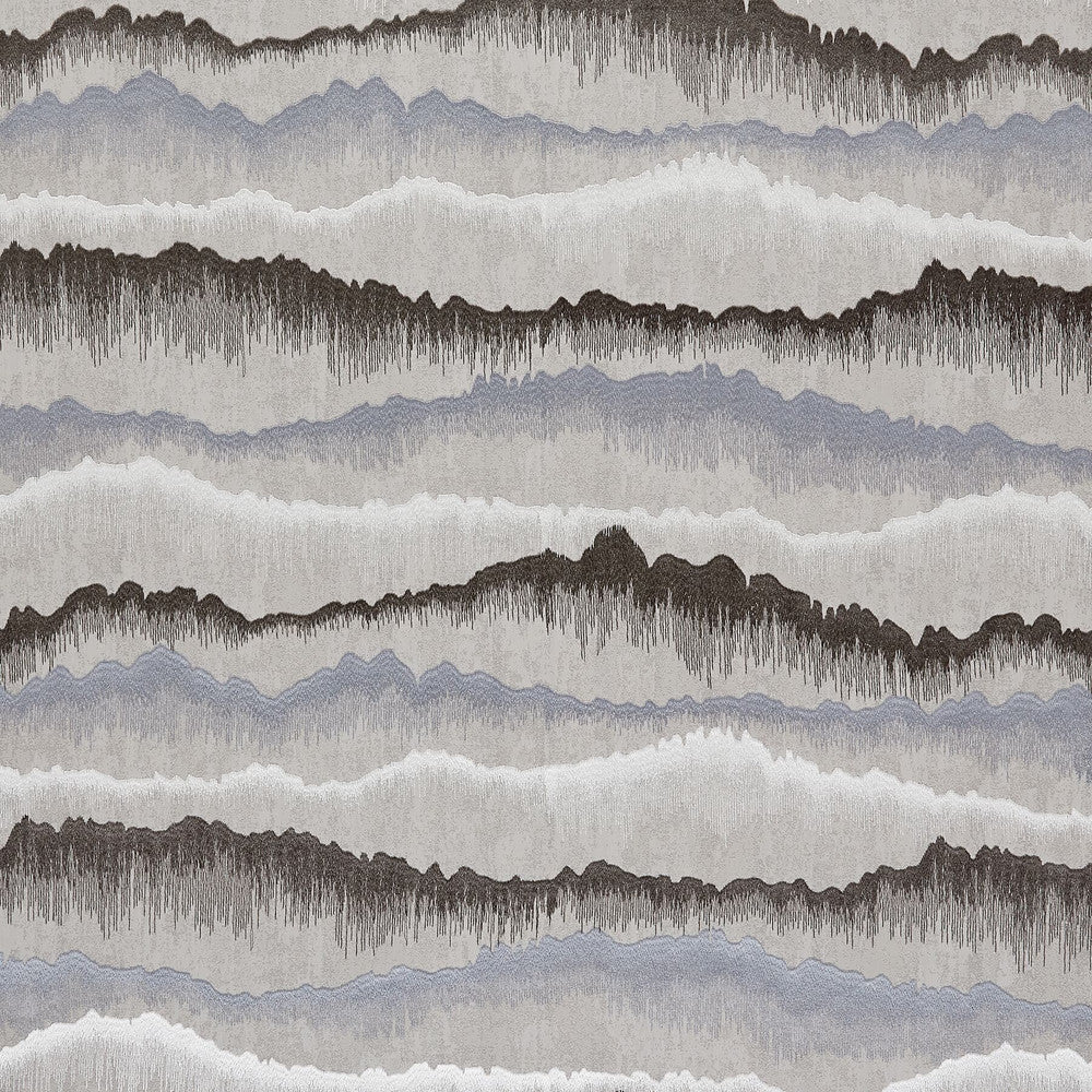 Herndon 4 Grey by Marcus William Designer Fabric KAI/MARCUS WILLIAM ARAVALLI 73%POL 27%SVI INDIA Horizontal: 25.125 and Vertical: 15.375 50.75 in - Swanky Fabrics -