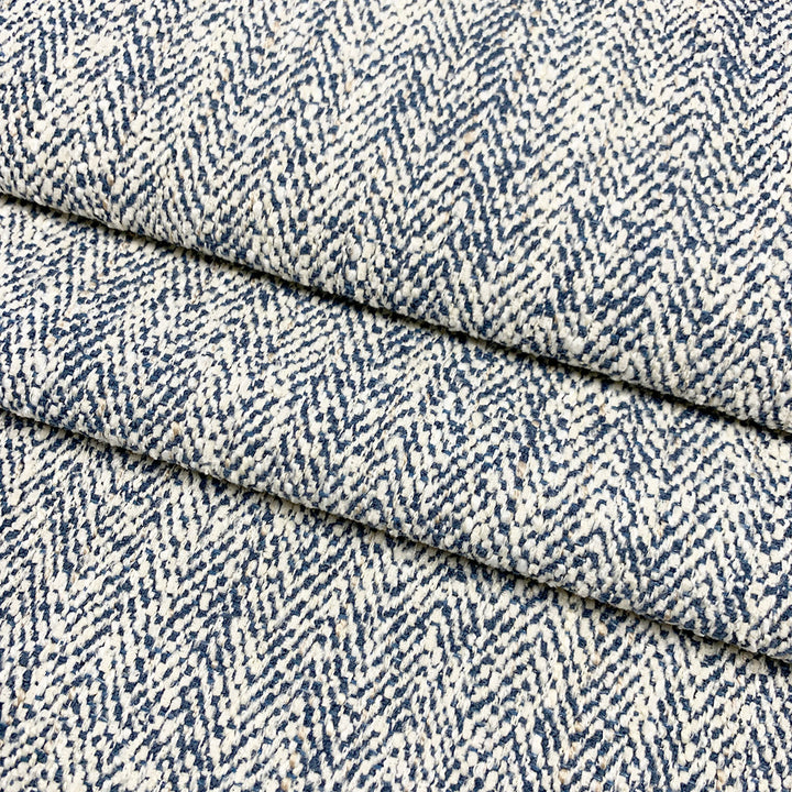 Herring Navy by Magnolia Designer Fabric - 100% Poly China 50,000+ Horizontal: 0.5 and Vertical: 0 54" - Swanky Fabrics -