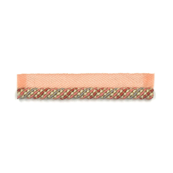 Hickory 10 Coral by Stout Designer Trim NEW WORLD TRIM VOLUME II 56%COT 22%SVI 15%POL 6%MTL 1%NYL CHINA Horizontal: 0.75 and Vertical: 0 0.25 in - Swanky Fabrics -