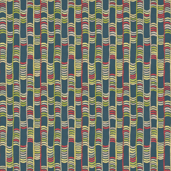 Hitherto 1 Festival by Stout Fabric Stout Fabric Hitherto 1 FestivalFabric RAINBOW LIBRARY LAKE/INDIGO 100%COT %BEMB INDIA </p><p>Repeat: H: 6.375, V: 12.875 51.87 in - Fabric Carolina -