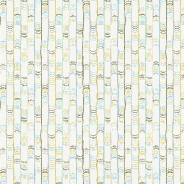 Hitherto 3 Opal by Stout Designer Fabric RAINBOW LIBRARY EGGSHELL/SANDSTONE 100%COT %BEMB INDIA Horizontal: 6.375 and Vertical: 12.875 51.87 in - Swanky Fabrics -