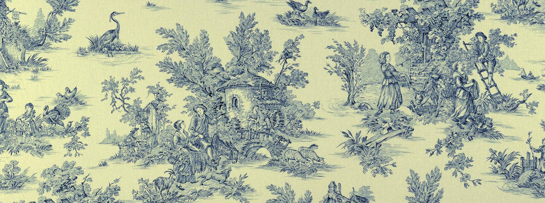 Hl-Pastorale 2 White/Blue by Covington Designer Fabric