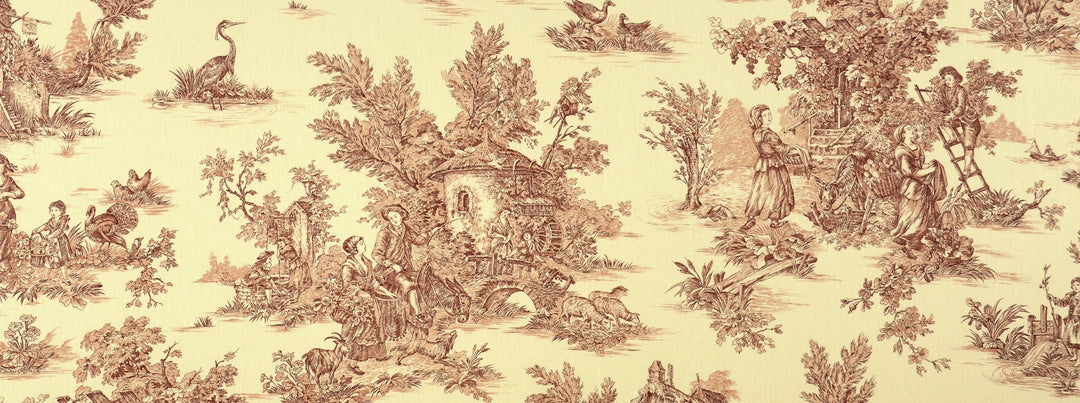 Hl-Pastorale Wide Width 6 White/Red by Covington Designer Fabric