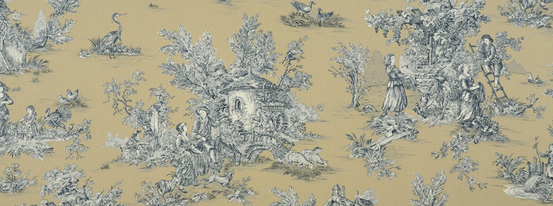 Hl-Pastorale Wide Width 88 Beige/Blue by Covington Designer Fabric