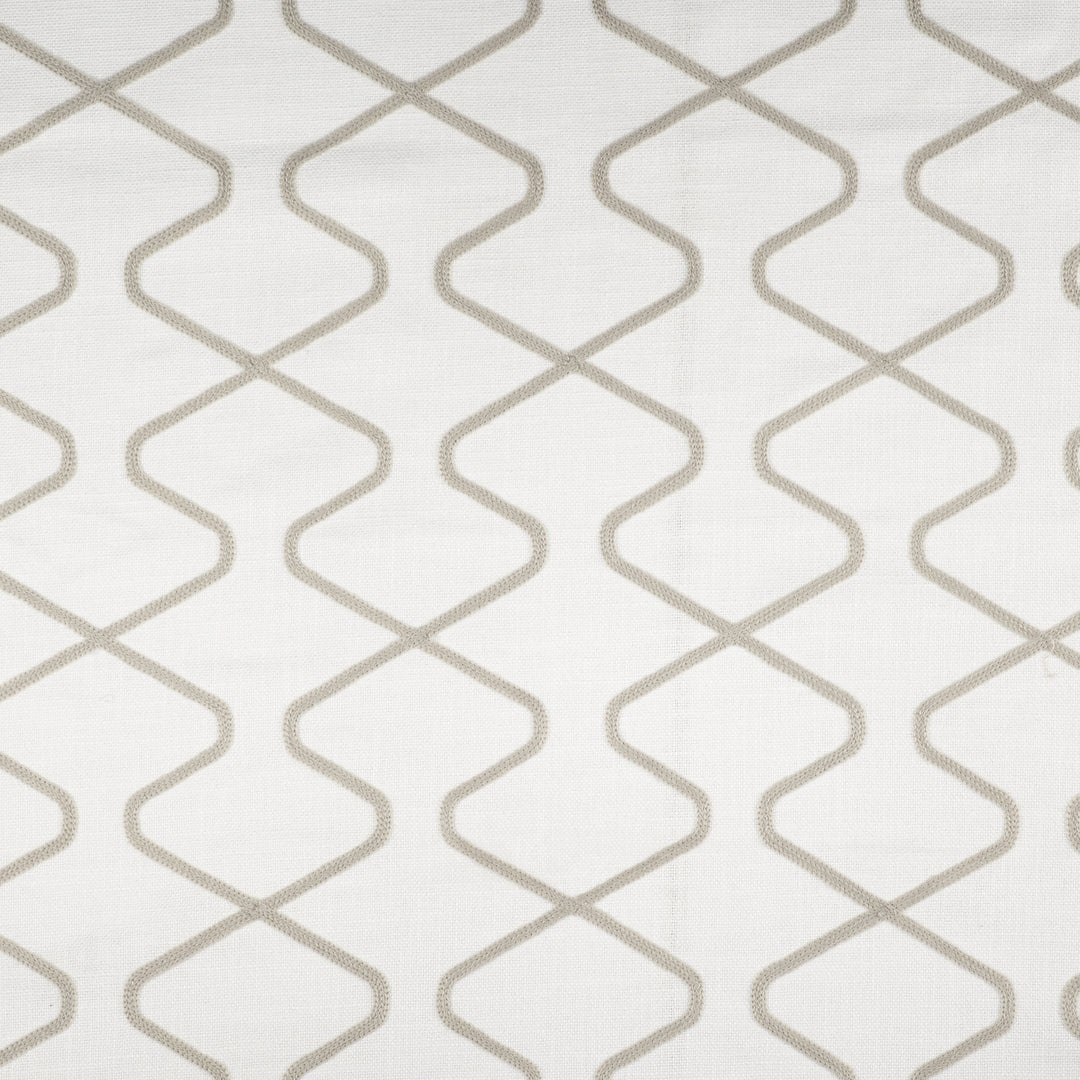 Howell # 408 Fossil by Maxwell Designer Fabric Color Theory-Vol. X Driftwood 100% COTTON EMB. - 100% ACRYLIC INDIA V- 7.5" H-4.4" W: 54" EMB: 53" - Swanky Fabrics -