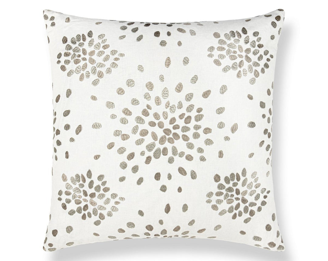Firefly Embroidered Pillow 22 X 22 - Silver HNSDDK420000001 by Scalamandre Designer Pillow