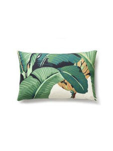 Hinson Palm Pillow 14 X 22 - Green HNLHINPILL0001 by Scalamandre Designer Pillows