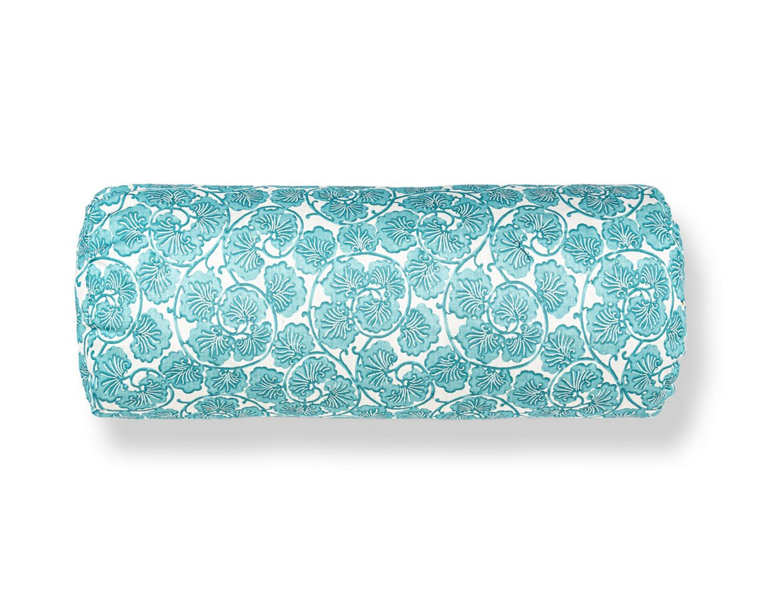May Pillow 21 X 7 - Turquoise HNBADK166560003 by Scalamandre Designer Pillow